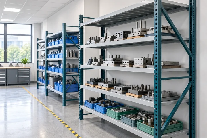 Tooling and fixture storage racks.