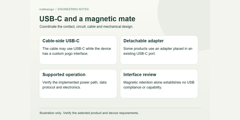 USB-C magnetic connection architectures