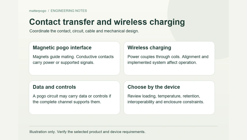 Magnetic contact transfer and wireless charging comparison