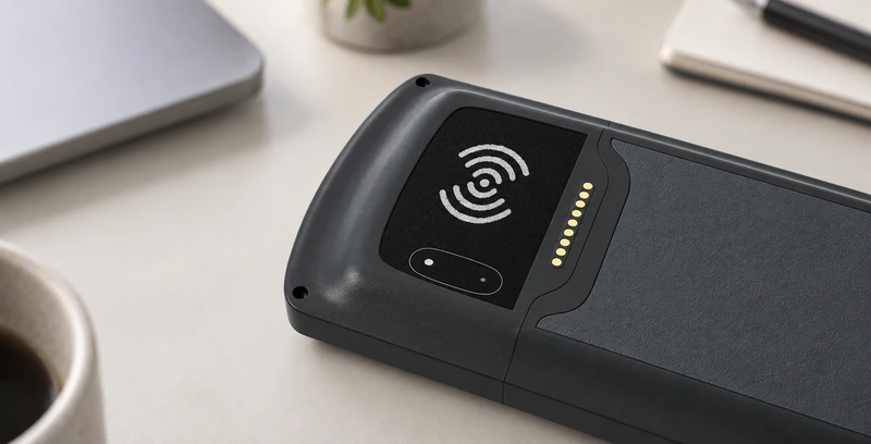 Handheld device magnetic contact interface
