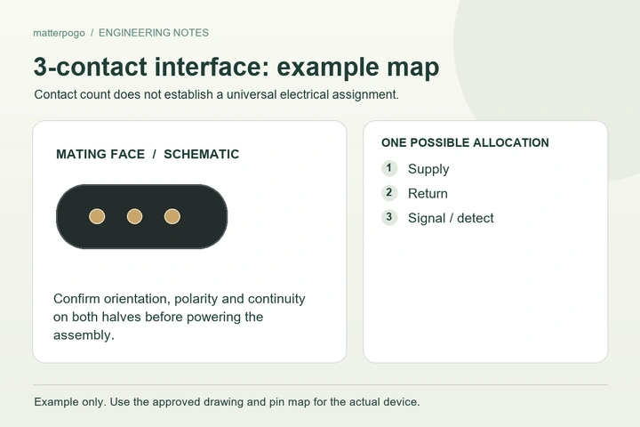 3-contact interface example allocation; not a universal pin map.