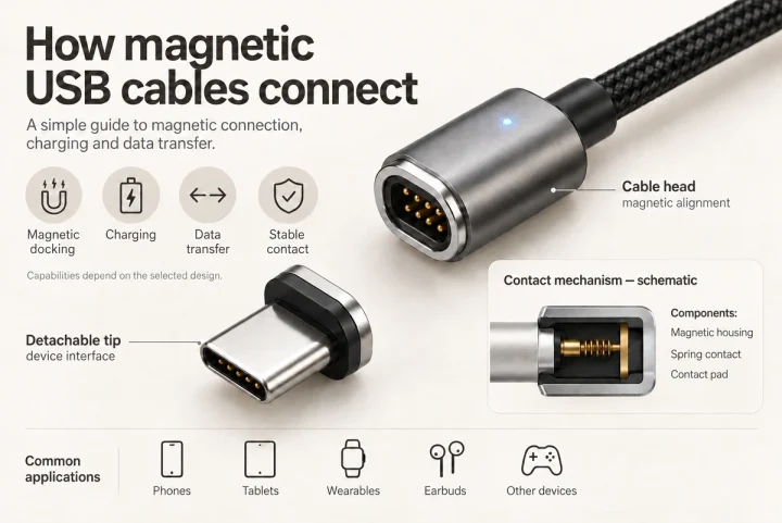How Magnetic USB Cables Work: Contacts, Tips and Compatibility