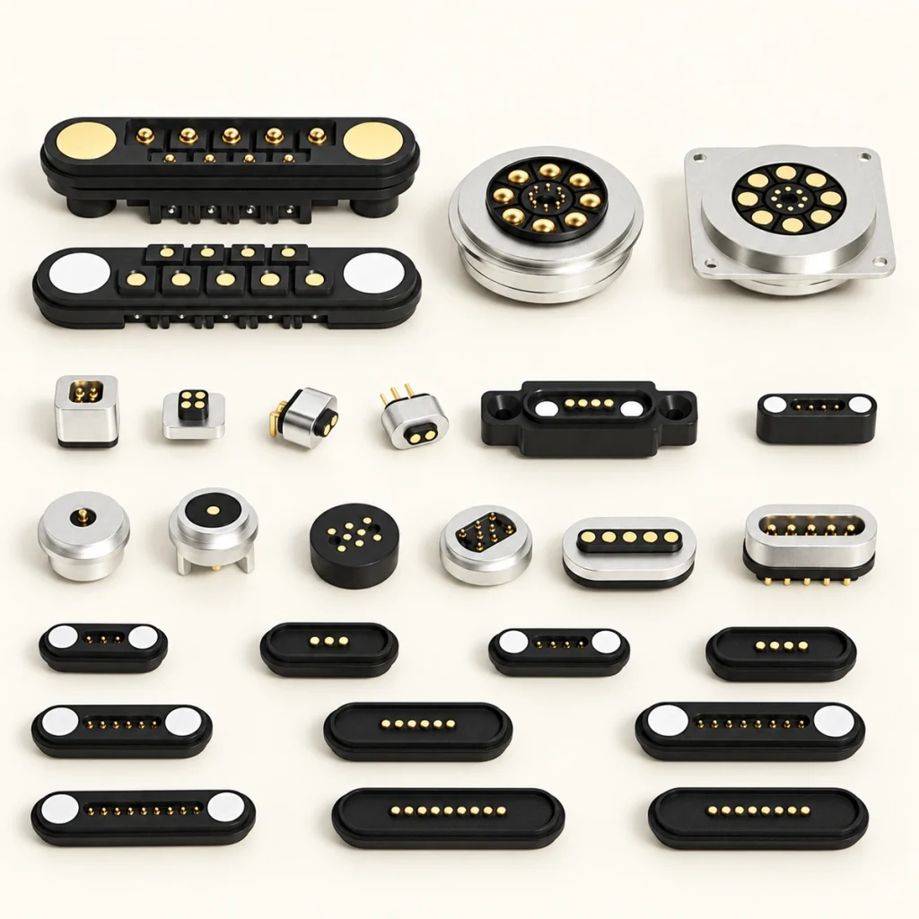Original magnetic connector variants with original mating faces and magnets.