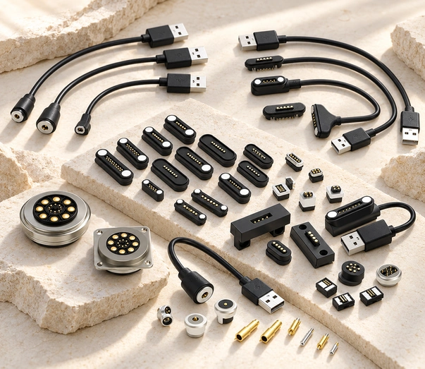 Magnetic Connector Options and Custom Designs illustration.