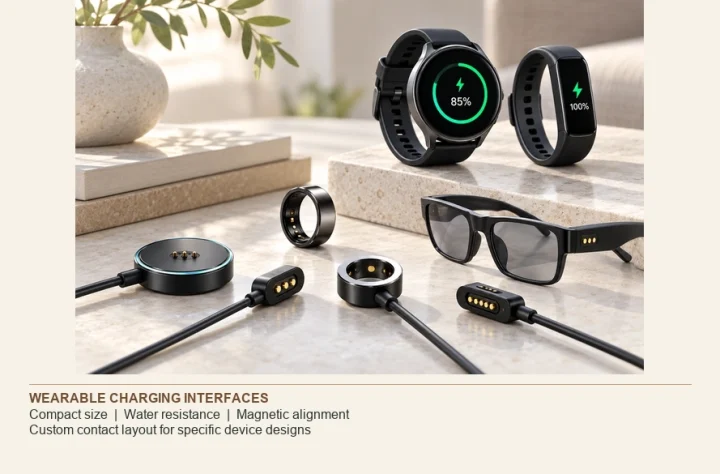 Wearable-Specific Chargers and Standard USB Inputs