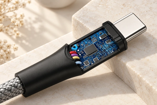 Illustrative internal views of an earbud charging case and its contact assemblies.