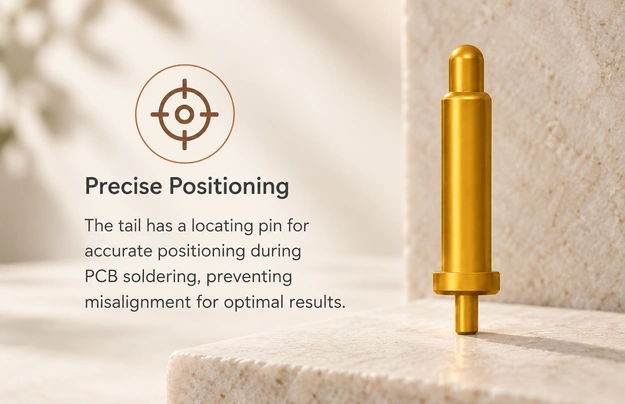 Locating-tail spring pin and original precise-positioning explanation.