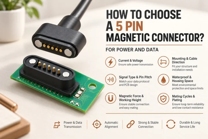 Selecting Five-pin Magnetic Connectors for Power and Data