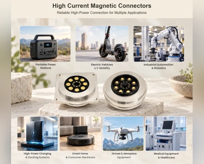 Applications for Higher-current Magnetic Connectors