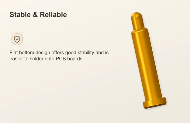 Original stable & reliable spring contact and its mounting explanation in a pale composition.