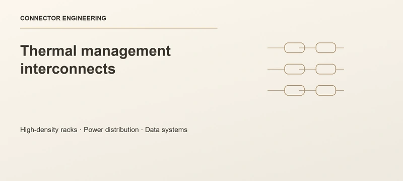 Thermal management interconnects technical editorial cover, without supplier names or website interface elements.
