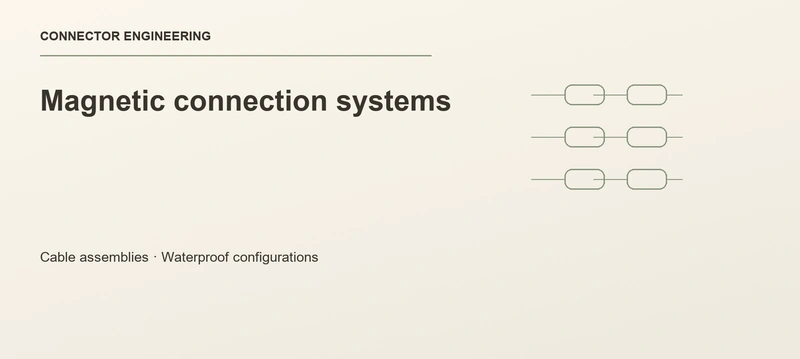 Magnetic connection systems technical editorial cover, without supplier names or website interface elements.