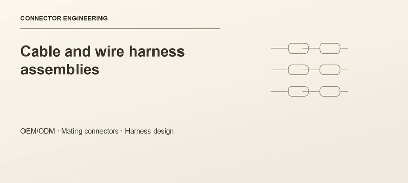Cable and wire harness assemblies technical editorial cover, without supplier names or website interface elements.